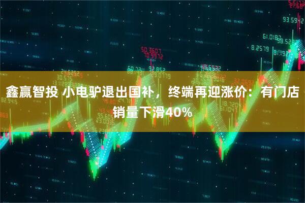 鑫赢智投 小电驴退出国补,终端再迎涨价:有门店销量下滑40%