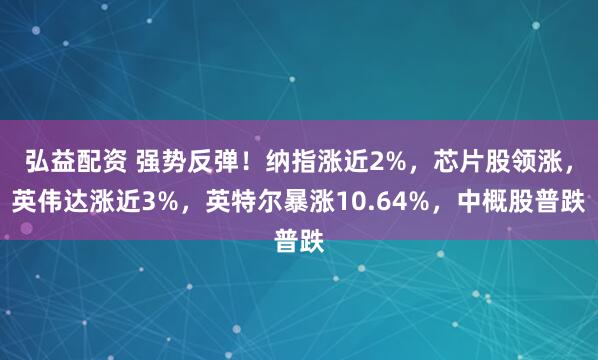弘益配资 强势反弹！纳指涨近2%，芯片股领涨，英伟达涨近3%，英特尔暴涨10.64%，中概股普跌