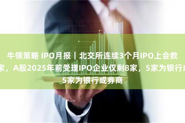 牛领策略 IPO月报｜北交所连续3个月IPO上会数超10家，A股2025年前受理IPO企业仅剩8家，5家为银行或券商
