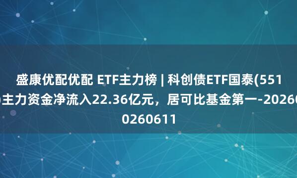 盛康优配优配 ETF主力榜 | 科创债ETF国泰(551800)主力资金净流入22.36亿元，居可比基金第一-20260611