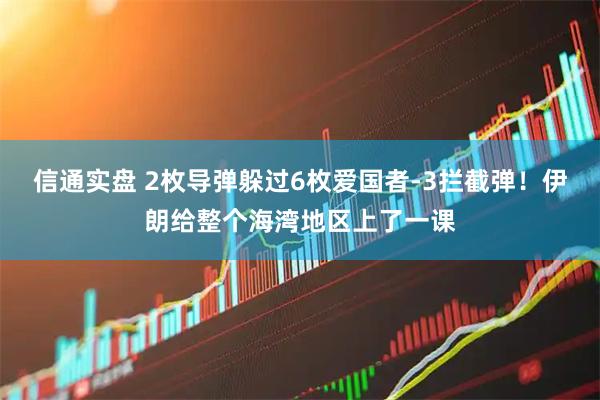 信通实盘 2枚导弹躲过6枚爱国者-3拦截弹！伊朗给整个海湾地区上了一课